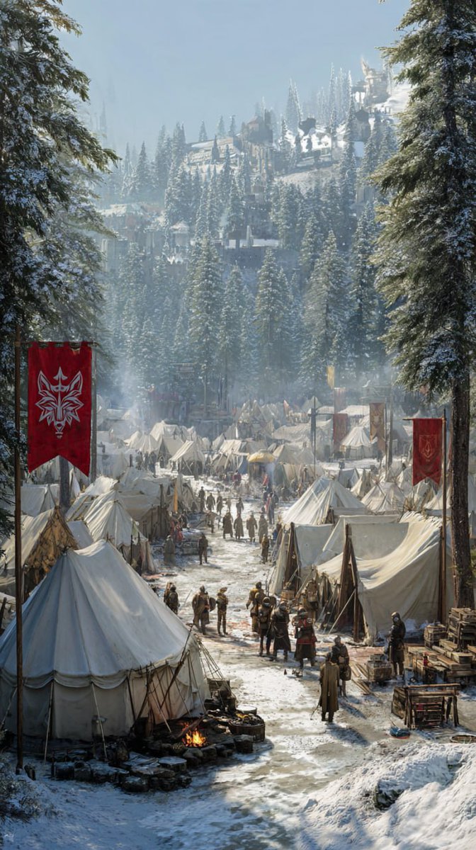 Medieval Fantasy Army Camp Scene — Nano Banana Pro image prompt example