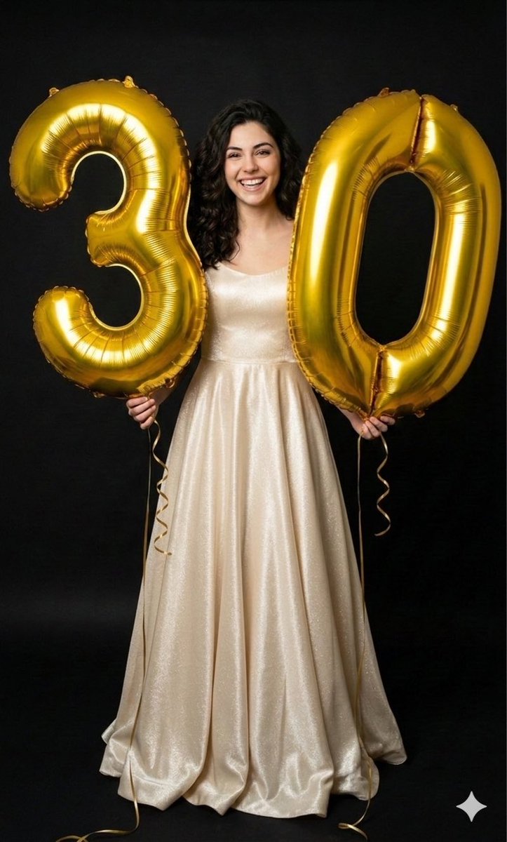 Metallic Gold Foil Birthday Portrait — Nano Banana Pro image prompt example