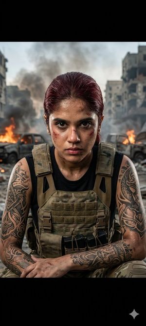 Military Woman Tactical Portrait — Nano Banana Pro image prompt example