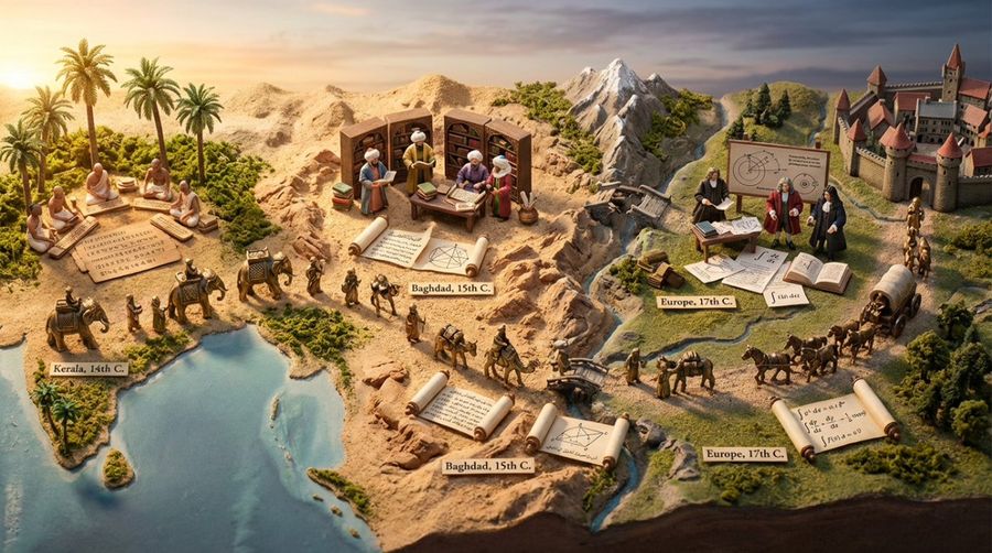 Miniature Diorama Prompt For Visualizing The Historical Journey Of Calculus — Nano Banana Pro image prompt example