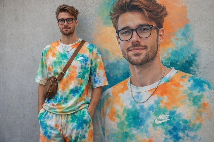 Minimal Mural Portrait — Nano Banana Pro image prompt example