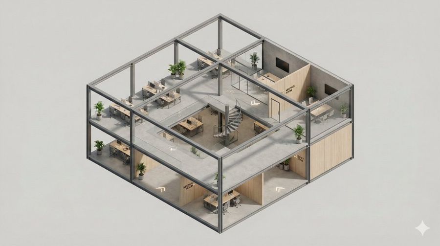 Minimalist 3d Isometric Architectural Diorama — Nano Banana Pro image prompt example