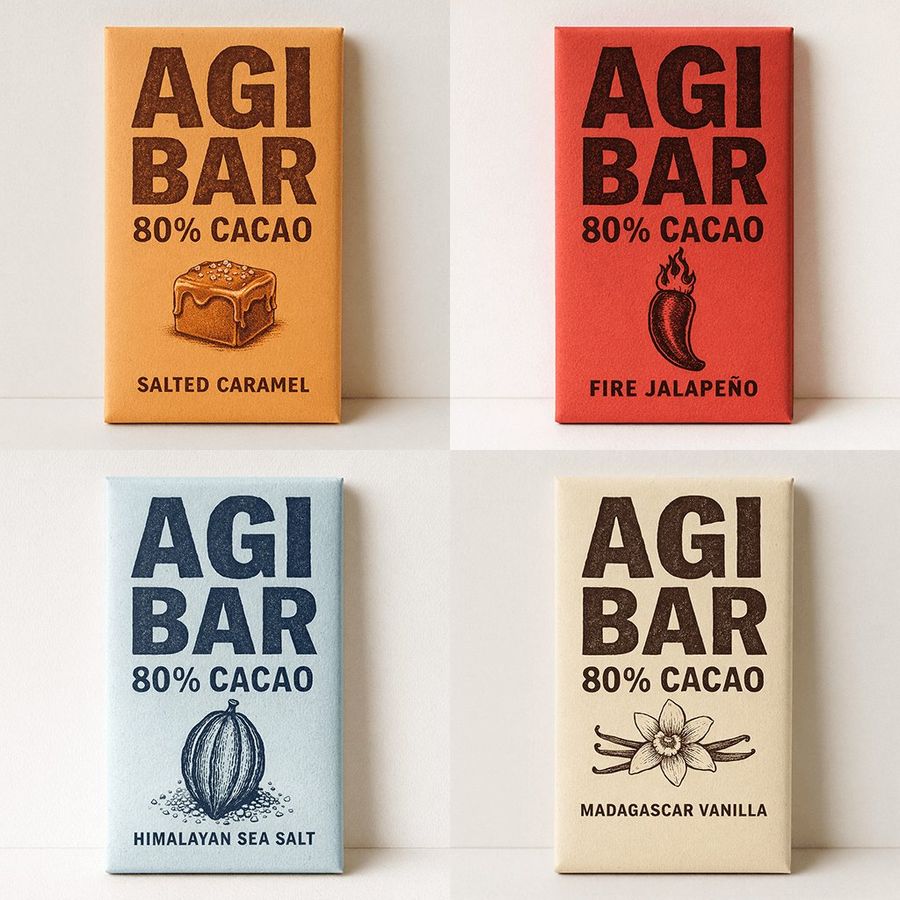 Minimalist Chocolate Packaging Grid For New Flavors — Nano Banana Pro image prompt example