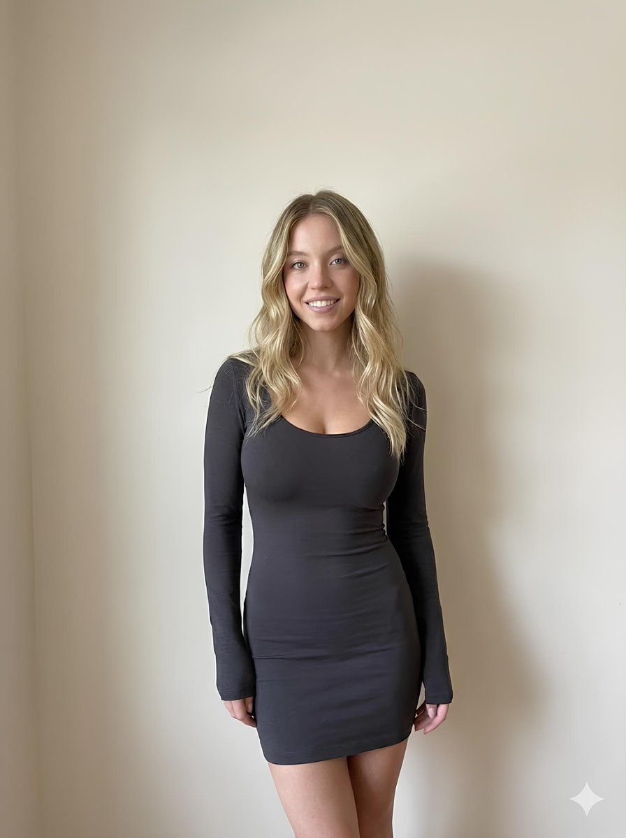 Minimalist Photorealistic Portrait In Mini Dress — Nano Banana Pro image prompt example