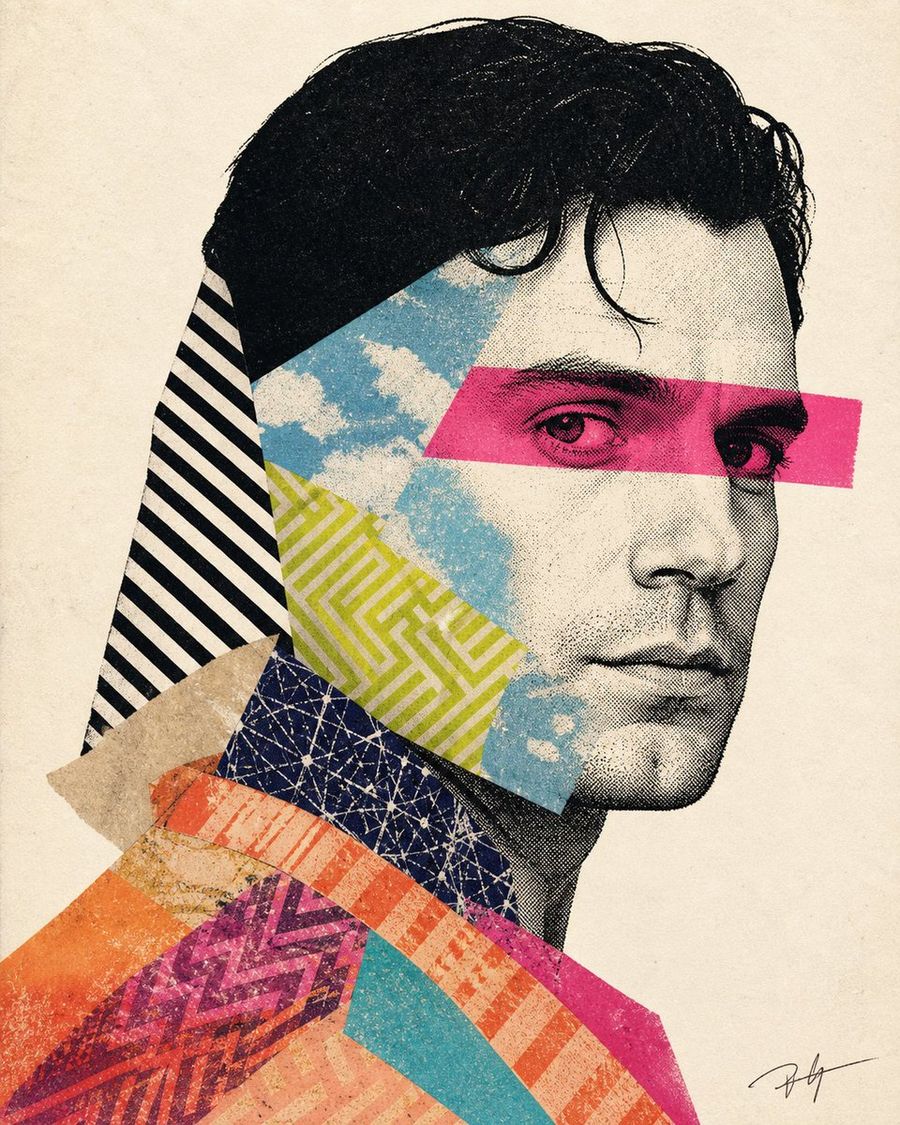 Mixed Media Collage Portrait Illustration — Nano Banana Pro image prompt example