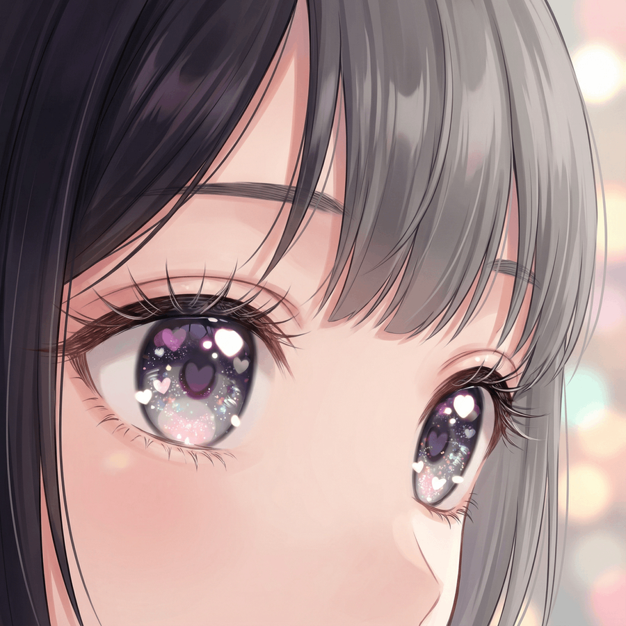 Modern Moe Anime Illustration Of A Teenage Girls Eyes — Nano Banana Pro image prompt example