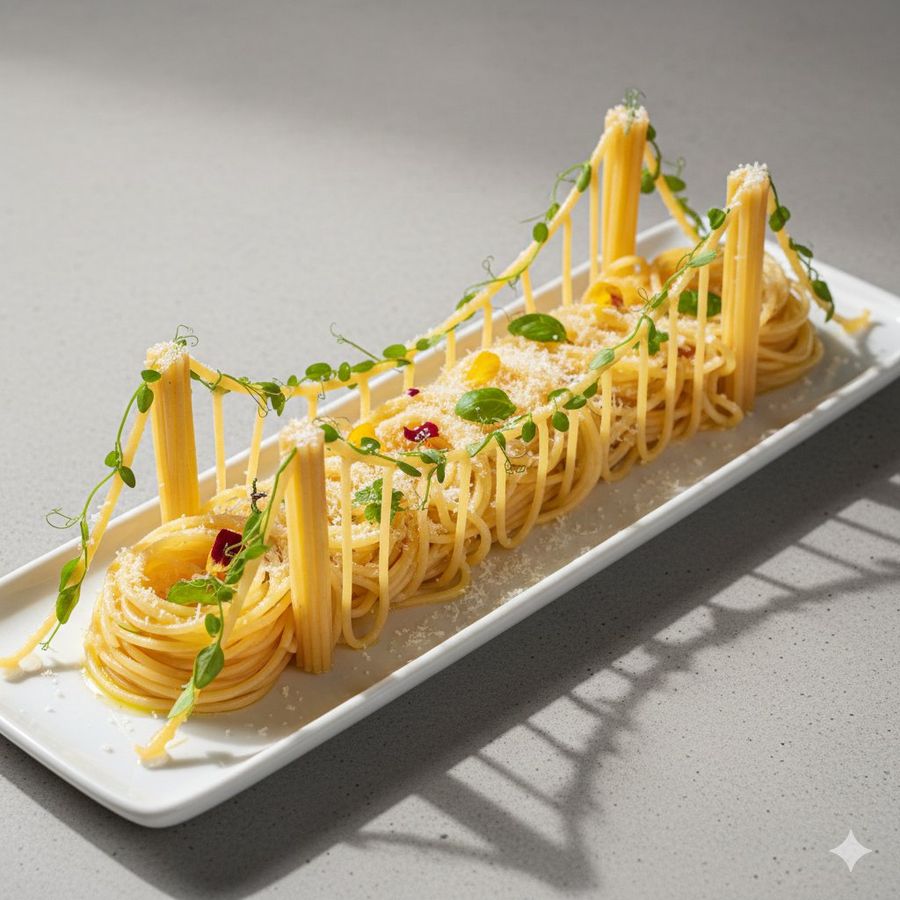 Modernist Fruit Architecture Macro Shot — Nano Banana Pro image prompt example