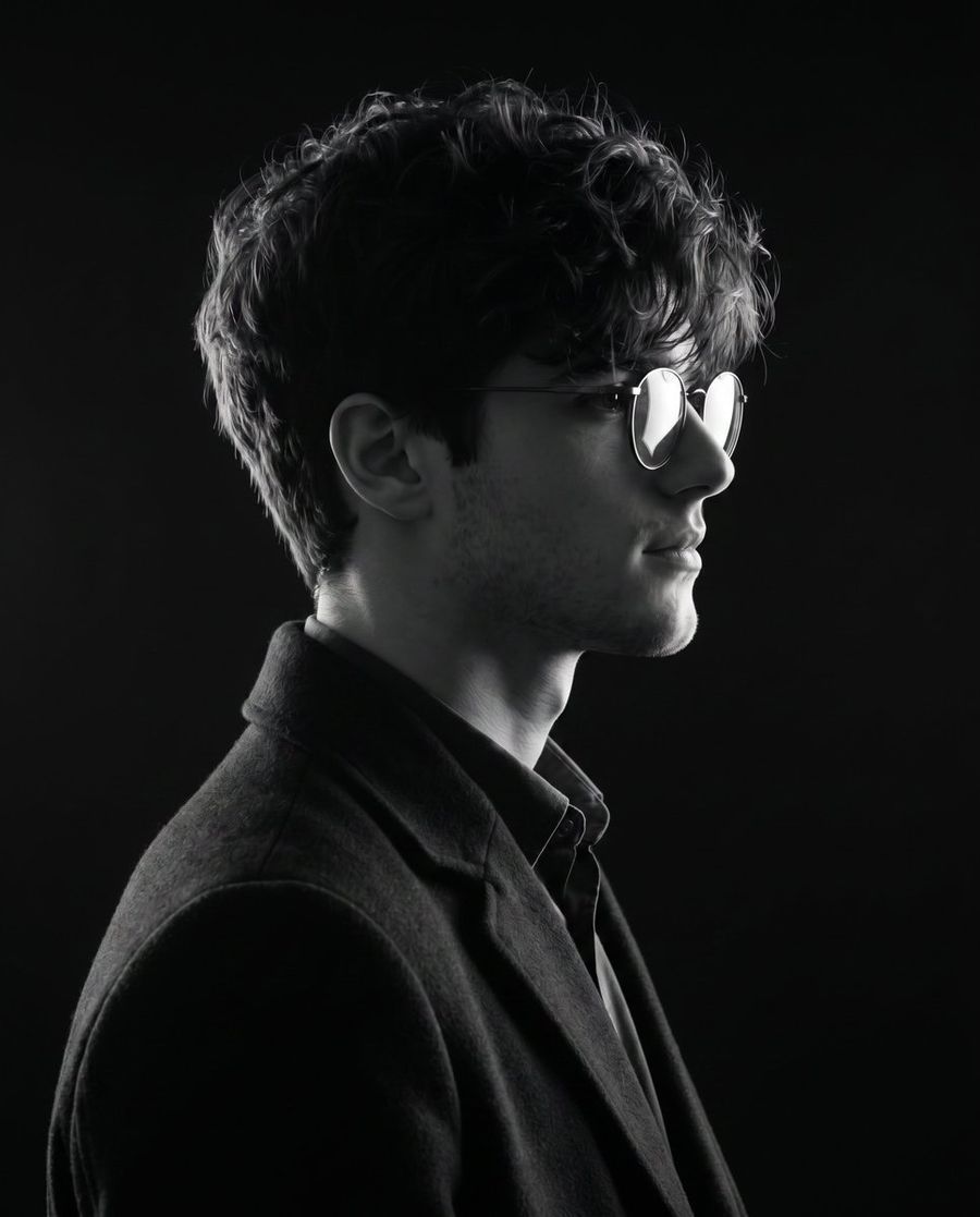 Monochrome Rim Light Portrait — Nano Banana Pro image prompt example