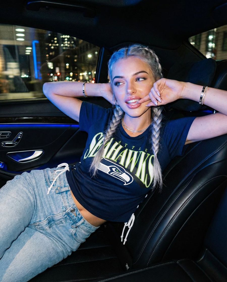 Moody Cinematic Nighttime Car Portrait Nfl Fan — Nano Banana Pro image prompt example