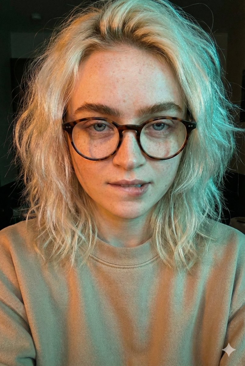 Moody Dual Tone Selfie Portrait — Nano Banana Pro image prompt example