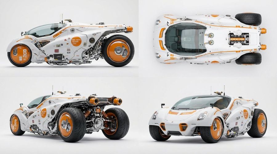 Multi View Car Sheet — Nano Banana Pro image prompt example