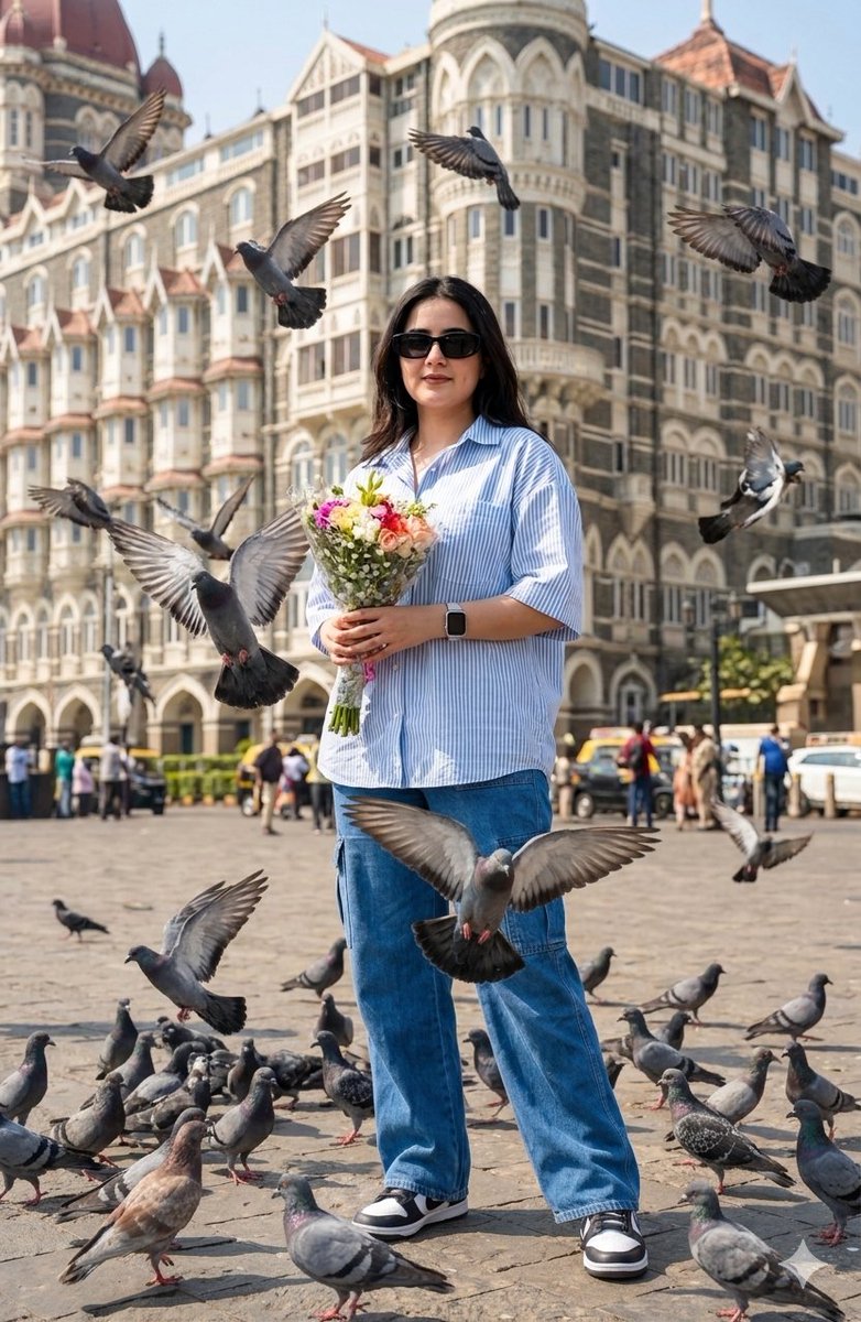 Mumbai Street Style Fashion Portrait — Nano Banana Pro image prompt example
