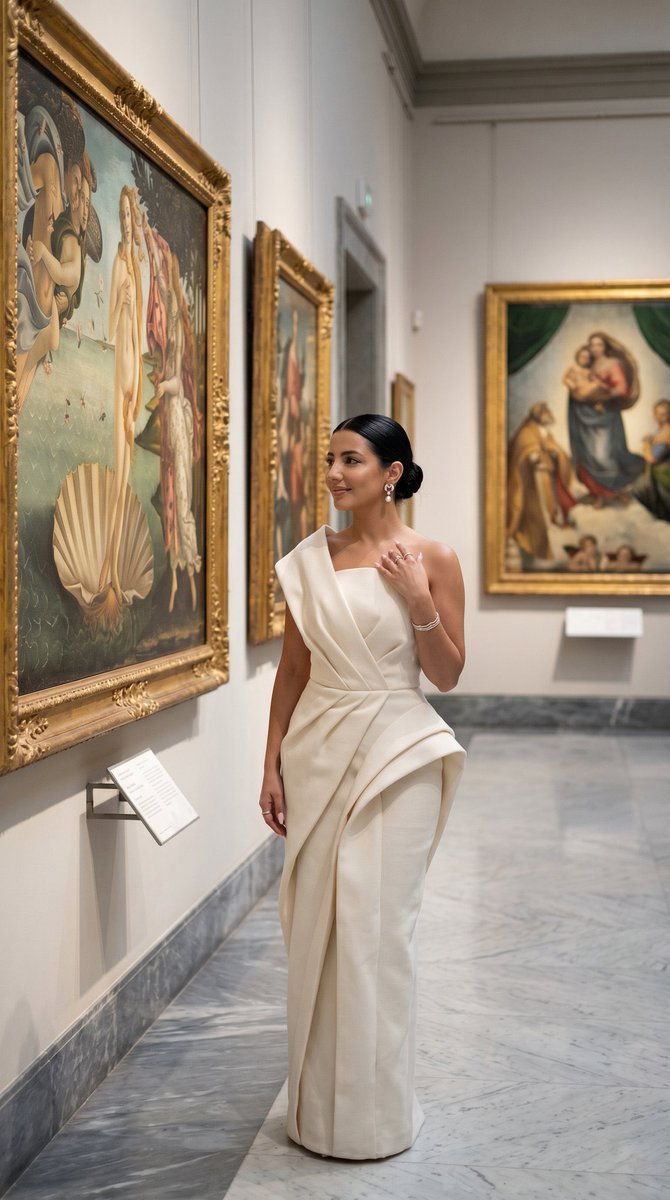 Museum High Fashion Editorial — Nano Banana Pro image prompt example