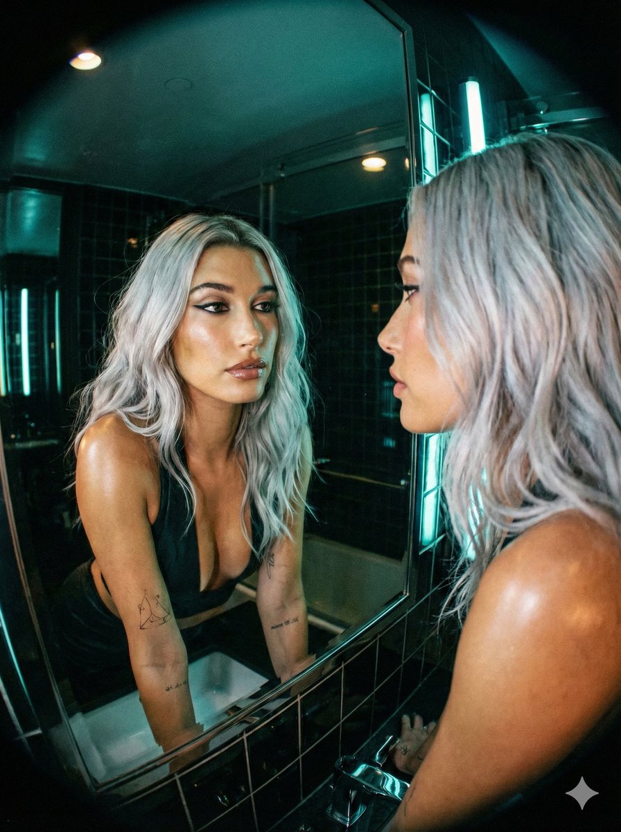 Neon Noir Wide Angle Cinematic Portrait Prompt In Json — Nano Banana Pro image prompt example