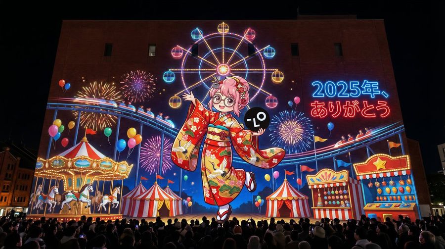 New Years Eve Projection Mapping On Skyscraper Prompt — Nano Banana Pro image prompt example