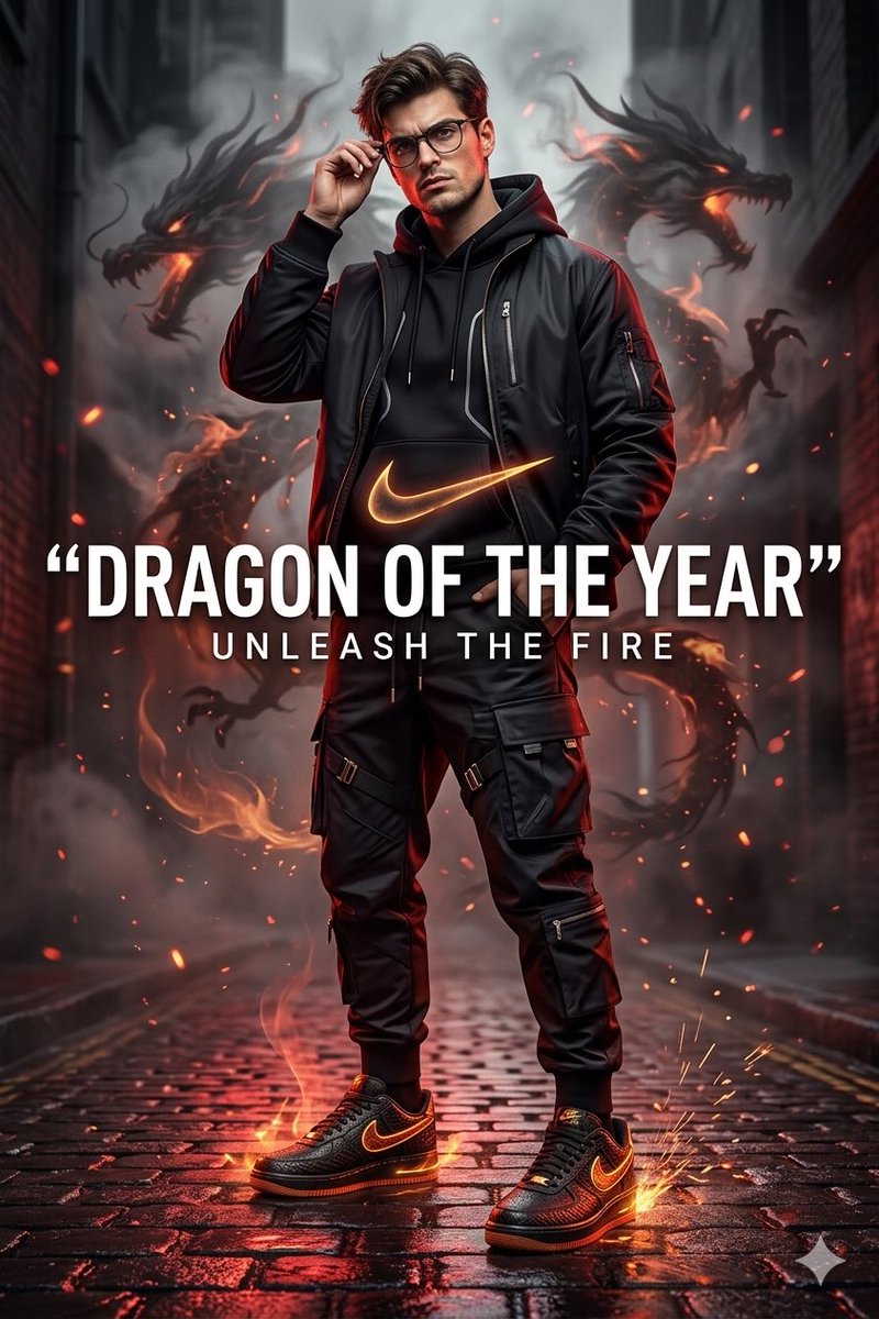 Nike Dragon Of The Year Campaign — Nano Banana Pro image prompt example