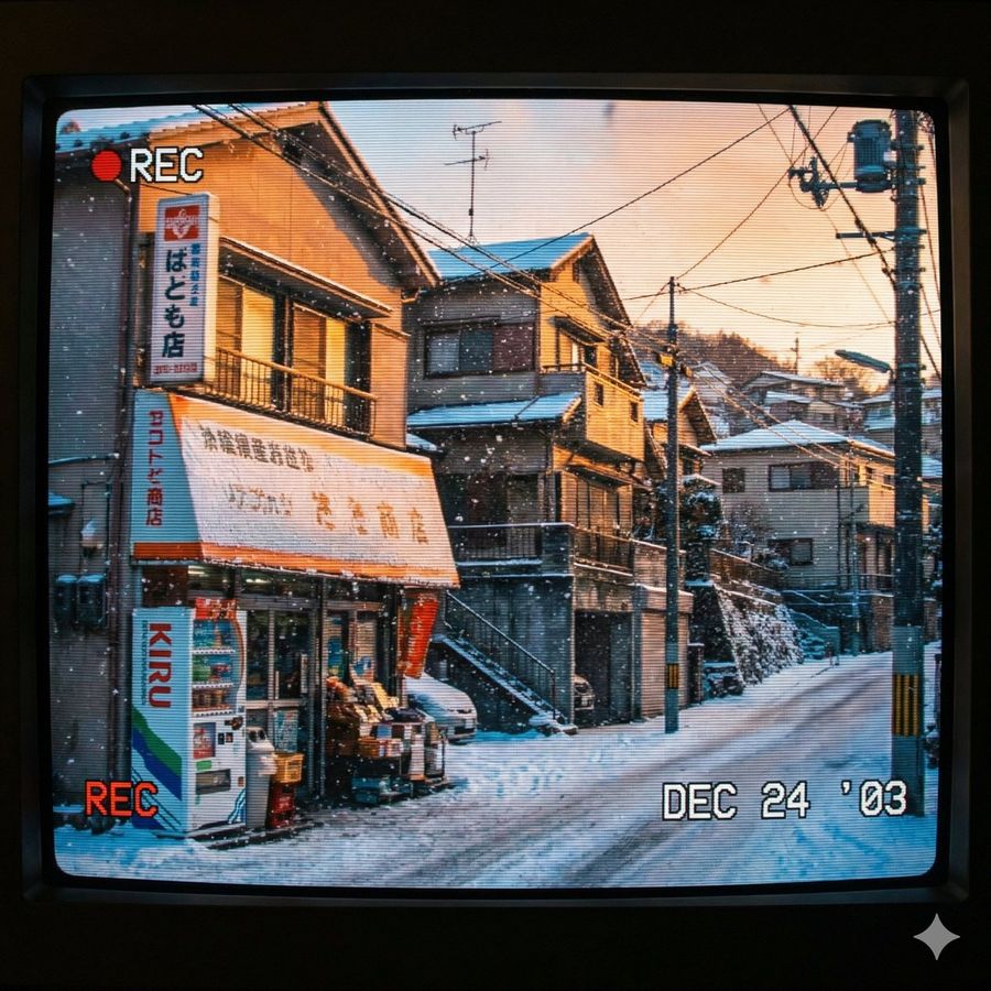 Nostalgic 2000s Japanese Suburb — Nano Banana Pro image prompt example