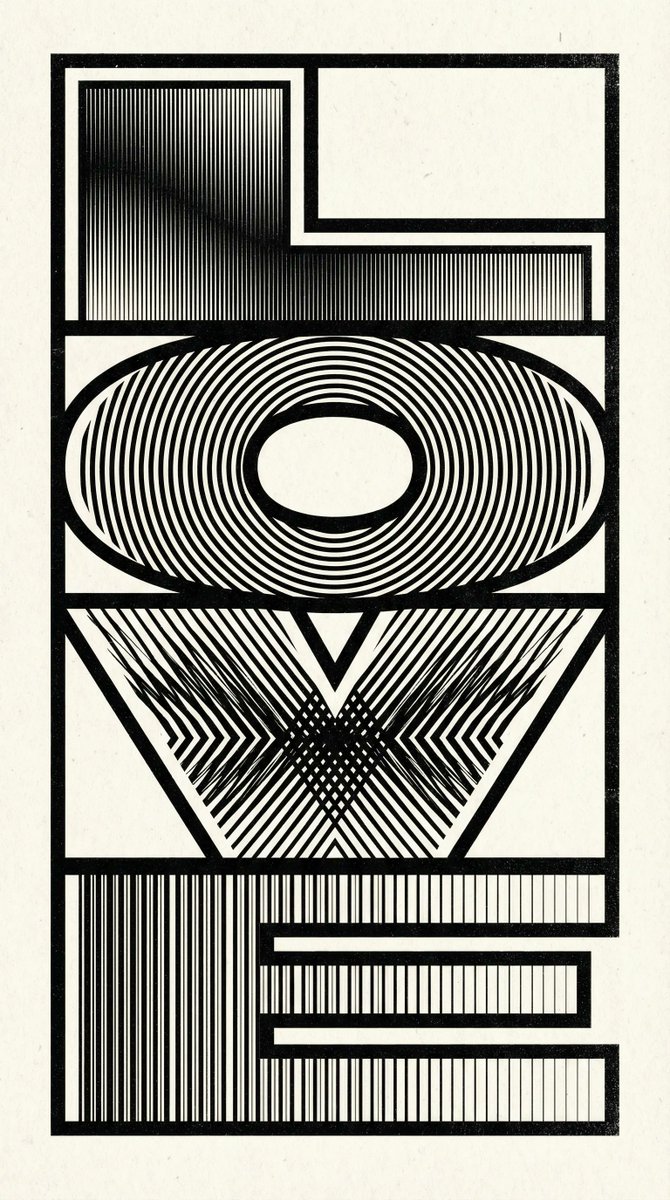 Op Art Love Typography Poster Prompt — Nano Banana Pro image prompt example