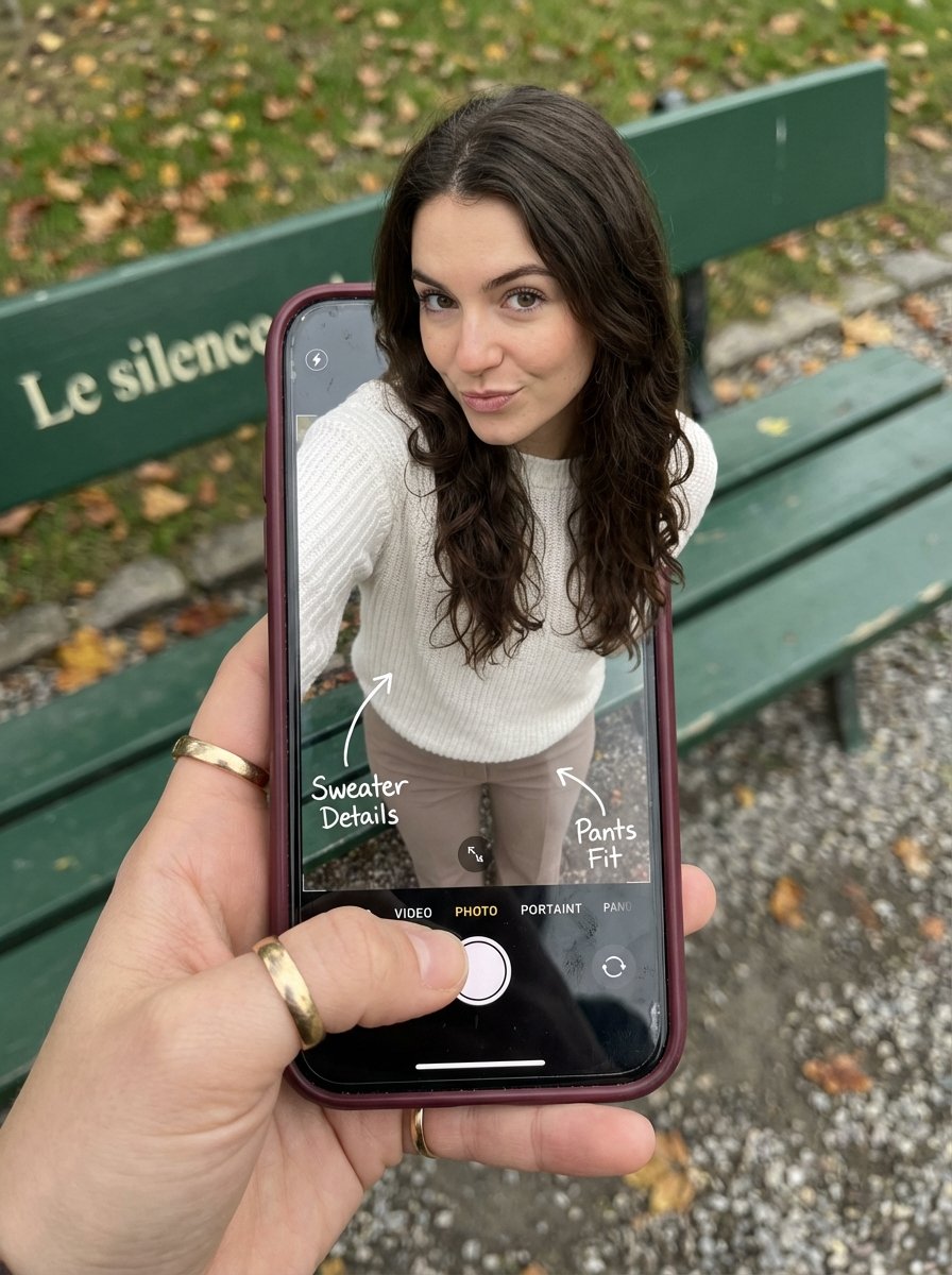 Optical Illusion Stepping Out Of A Smartphone Screen — Nano Banana Pro image prompt example