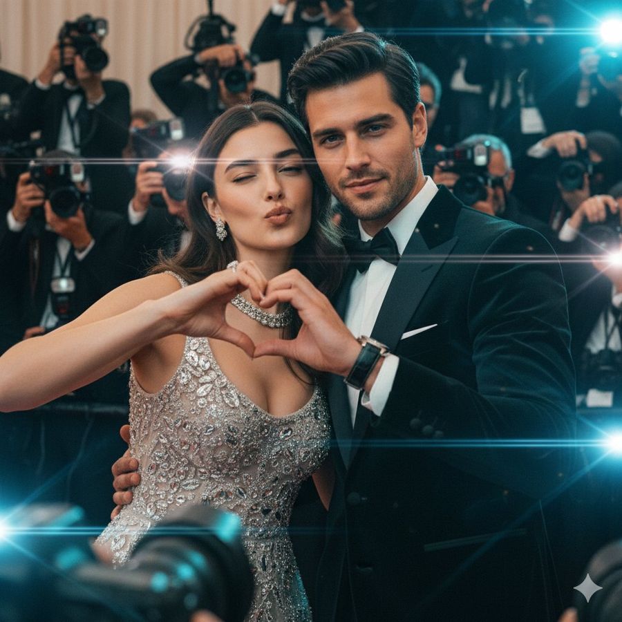 Paparazzi Red Carpet Couple Prompt With Identity Lock — Nano Banana Pro image prompt example