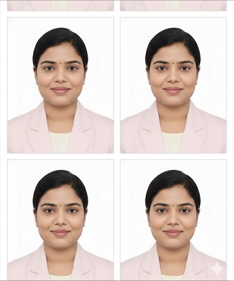 Passport Photo Grid Generation — Nano Banana Pro image prompt example