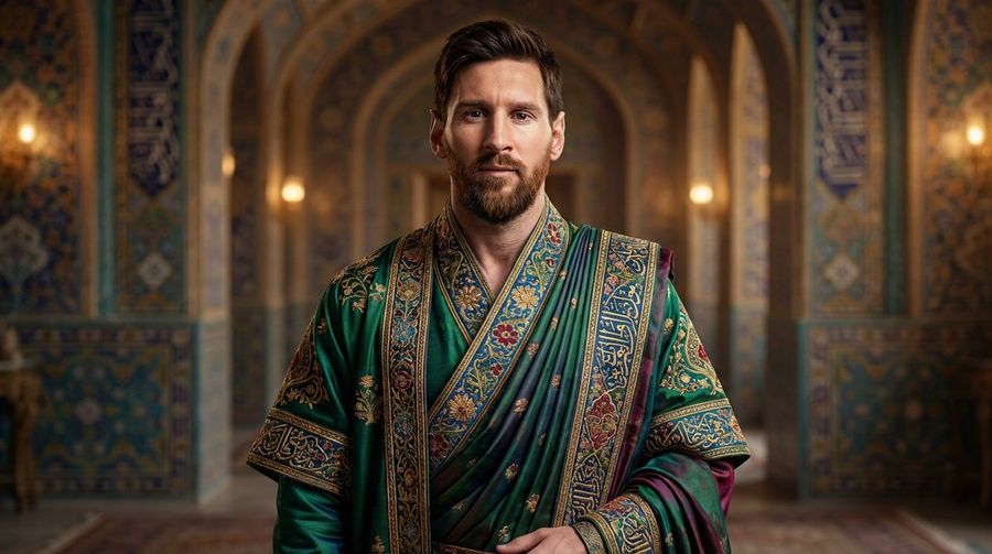 Persian Court Robe Portrait — Nano Banana Pro image prompt example