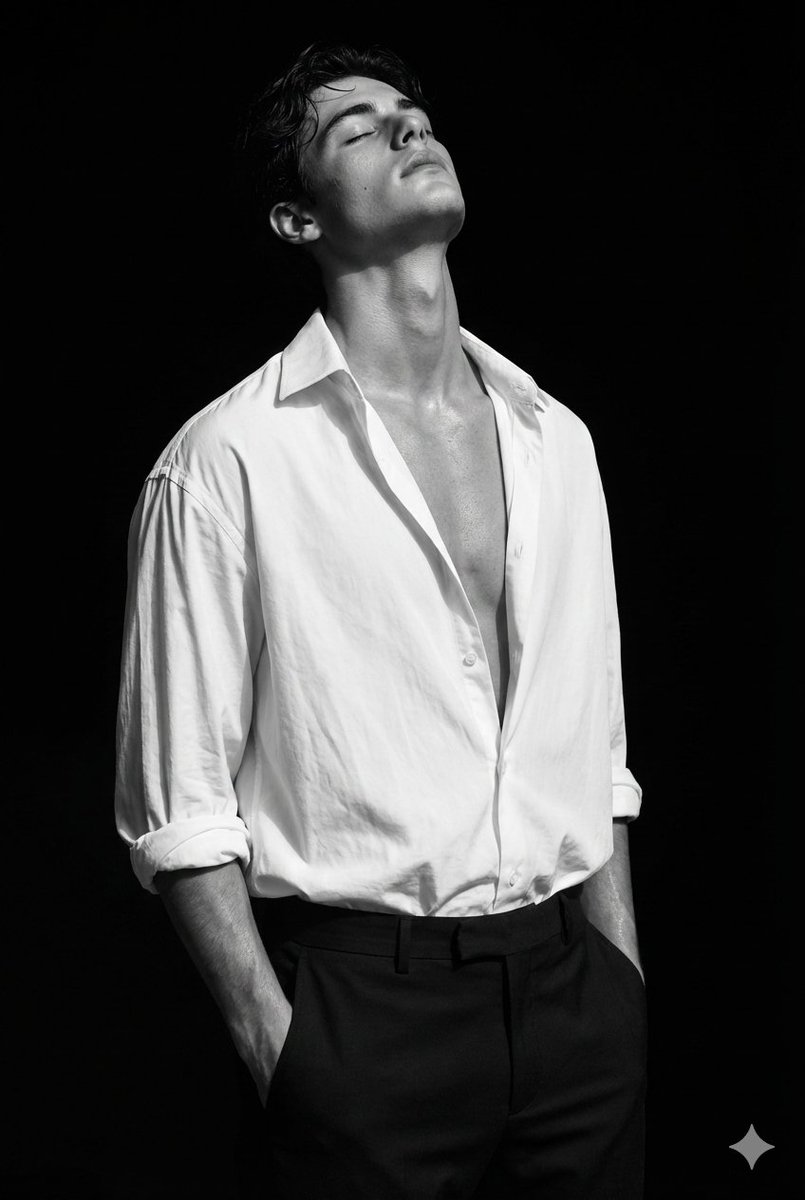 Peter Lindbergh Style Black And White Editorial Portrait — Nano Banana Pro image prompt example