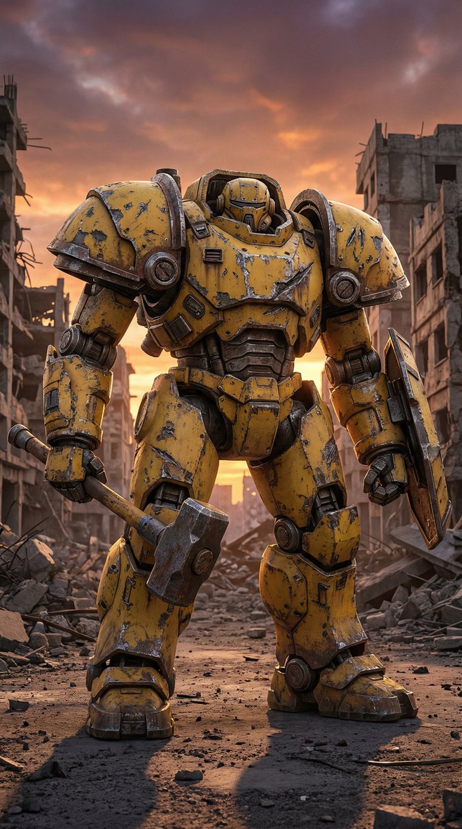 Photorealistic Battle Damaged Mech Prompt — Nano Banana Pro image prompt example