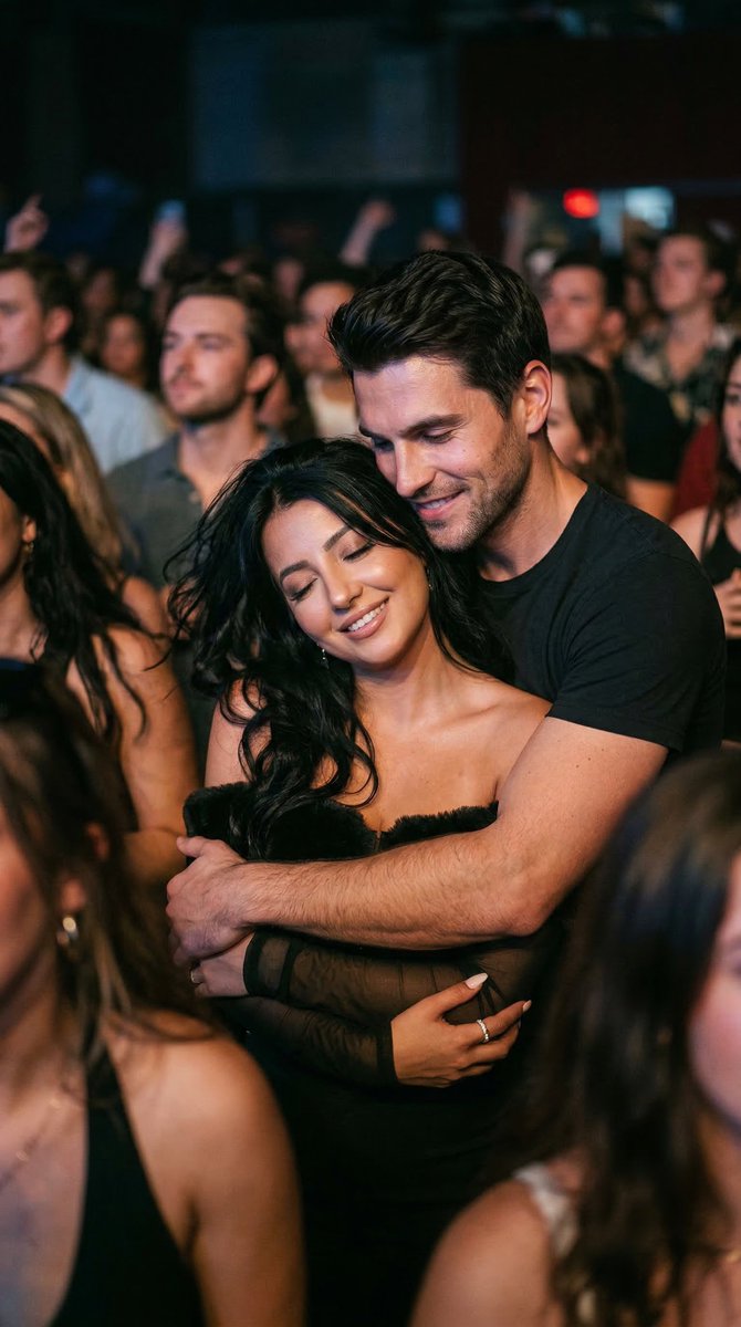 Photorealistic Concert Embrace Scene — Nano Banana Pro image prompt example