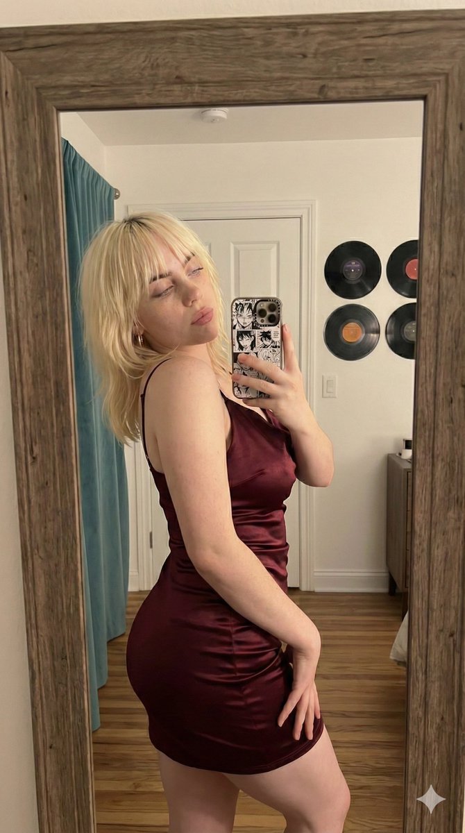 Photorealistic Mirror Selfie In Satin Dress — Nano Banana Pro image prompt example