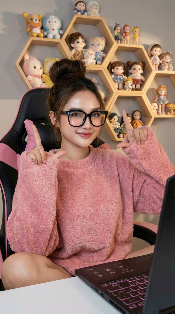 Photorealistic Portrait Of A Korean Young Woman In A Gamer Chair — Nano Banana Pro image prompt example