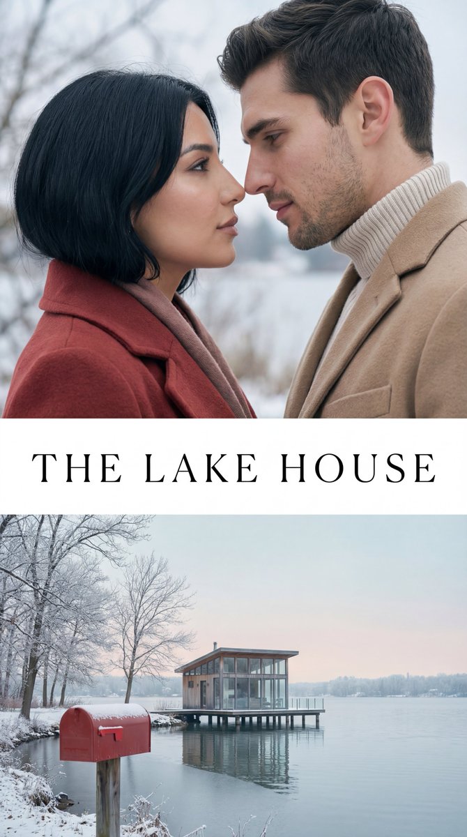 Photorealistic Romantic Movie Poster The Lake House Style — Nano Banana Pro image prompt example