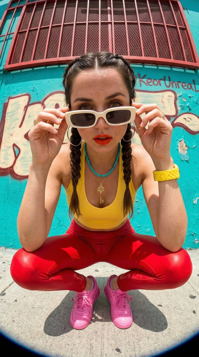 Photorealistic Streetwear Portrait Of Emma Myers With Fisheye Distortion — generated with Nano Banana Pro