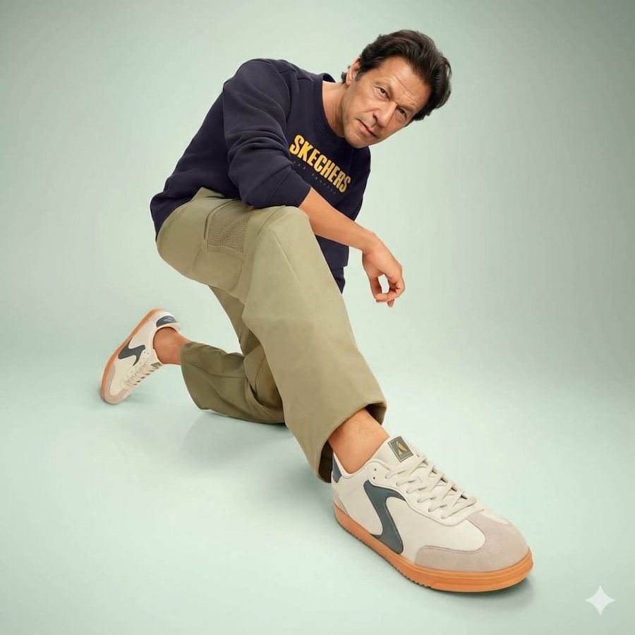 Photorealistic Studio Portrait Of Shah Rukh Khan In Skechers — Nano Banana Pro image prompt example