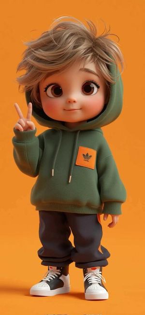 Pixar Style 3d Chibi Boy Character — Nano Banana Pro image prompt example