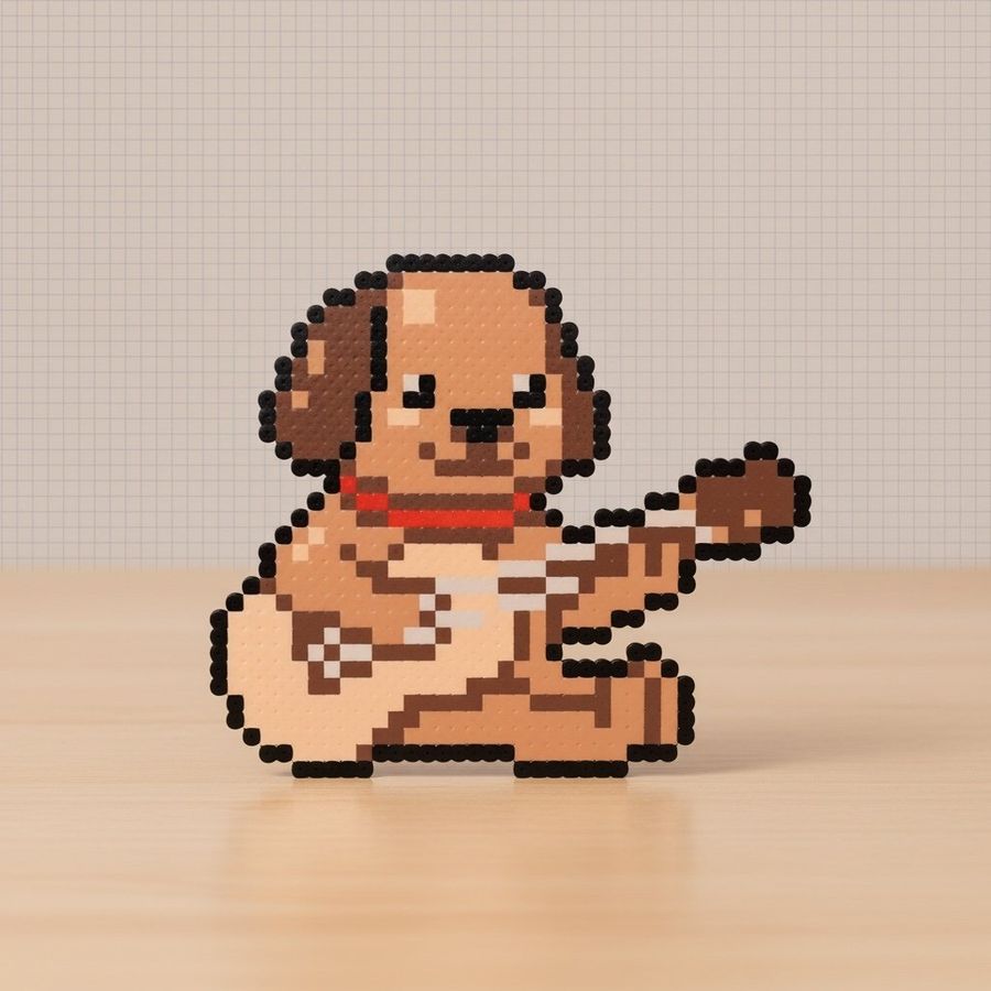 Pixel Art Perler Bead Conversion — Nano Banana Pro image prompt example