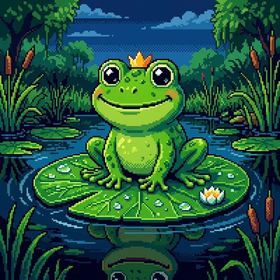 Pixelated Cartoon Animal Image — Nano Banana Pro image prompt example