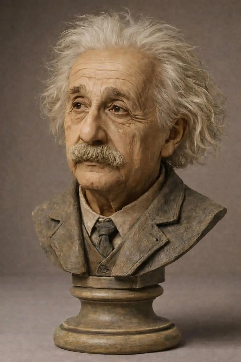 Polychrome Carved Wooden Sculpture Portrait — Nano Banana Pro image prompt example