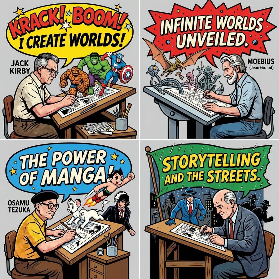 Pop Art Comic Artist Diorama Prompt For Nano Banana Pro — Nano Banana Pro image prompt example