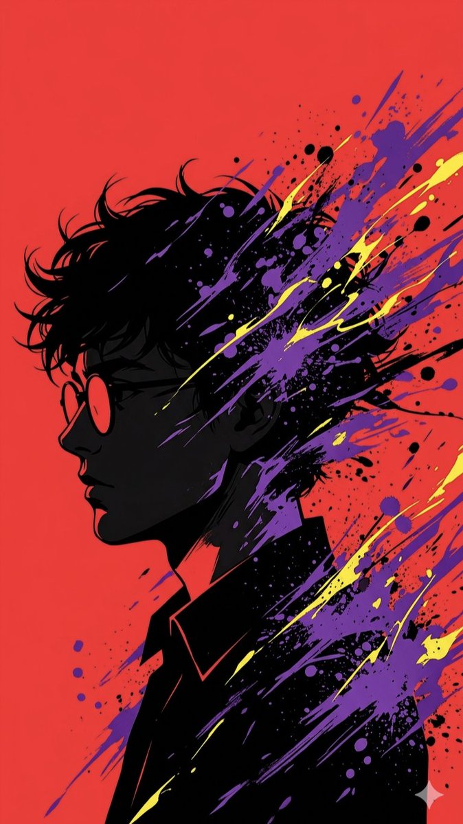 Pop Art Silhouette Splatter — Nano Banana Pro image prompt example