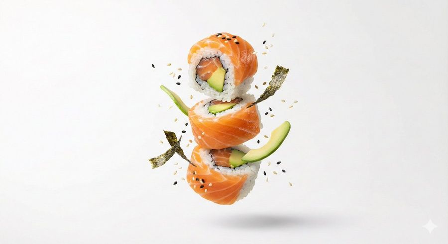 Premium Floating Food Hero Shot Template — Nano Banana Pro image prompt example