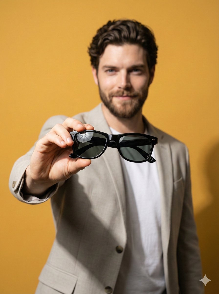 Product Poster Sunglasses With Shallow Depth Of Field — Nano Banana Pro image prompt example