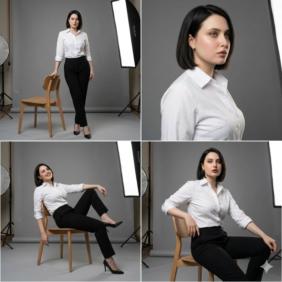 Professional Fashion Collage — Nano Banana Pro image prompt example