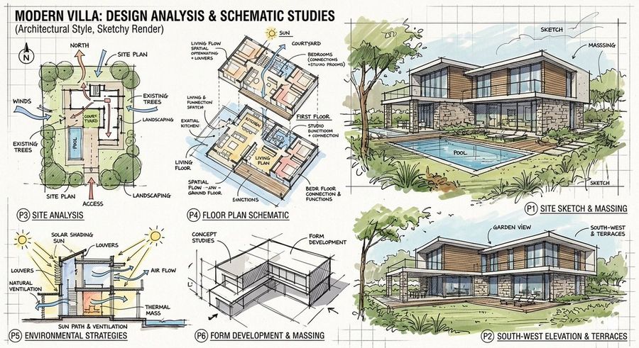 Prompt For A Modern Villa Layout — Nano Banana Pro image prompt example