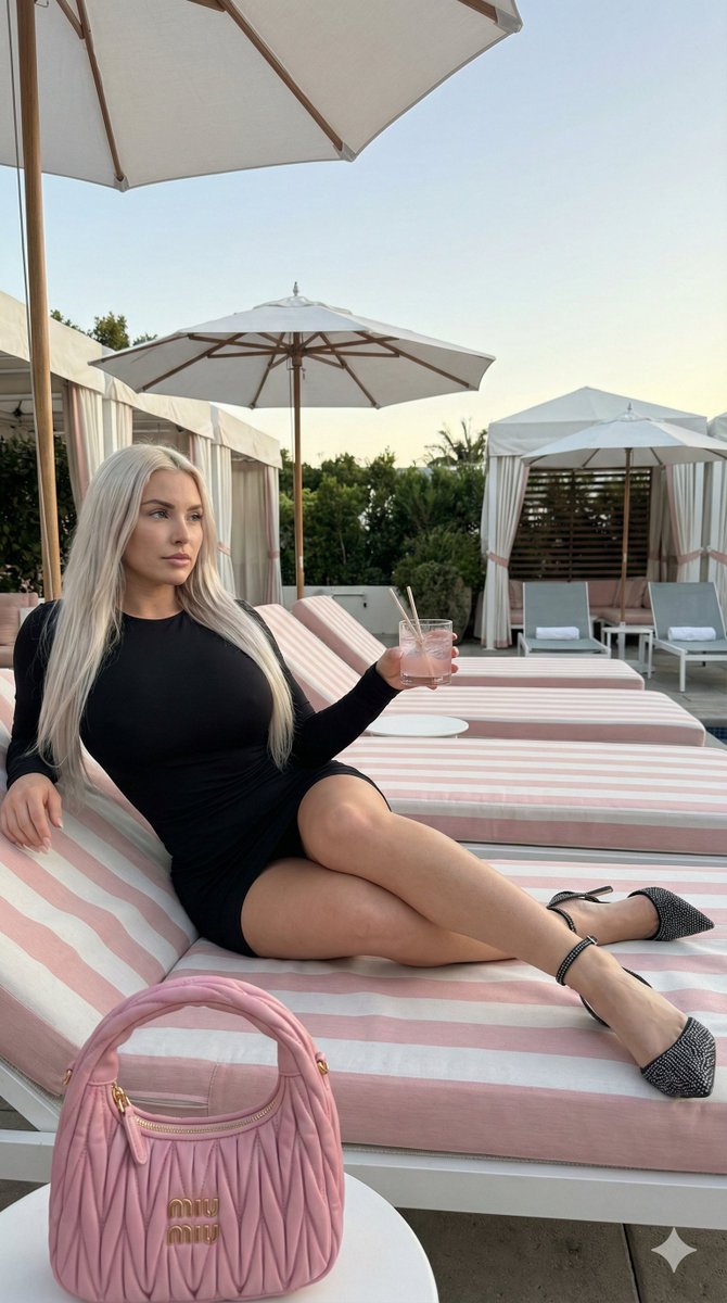 Quiet Luxury Poolside Portrait Detailed Json Structure — Nano Banana Pro image prompt example