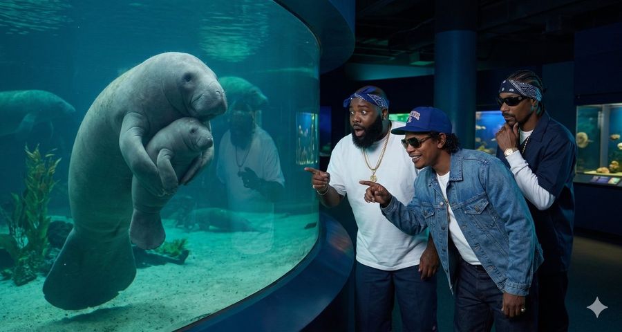Rappers Versus Manatees — Nano Banana Pro image prompt example