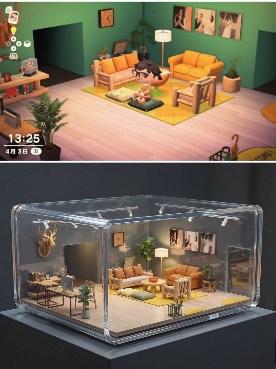 Realistic Interior To Transparent Miniature Diorama Prompt — Nano Banana Pro image prompt example