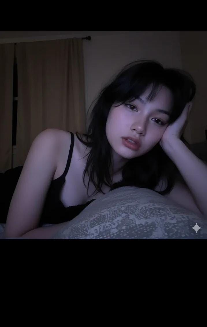 Realistic Low Light Phone Selfie Screen Glow — Nano Banana Pro image prompt example