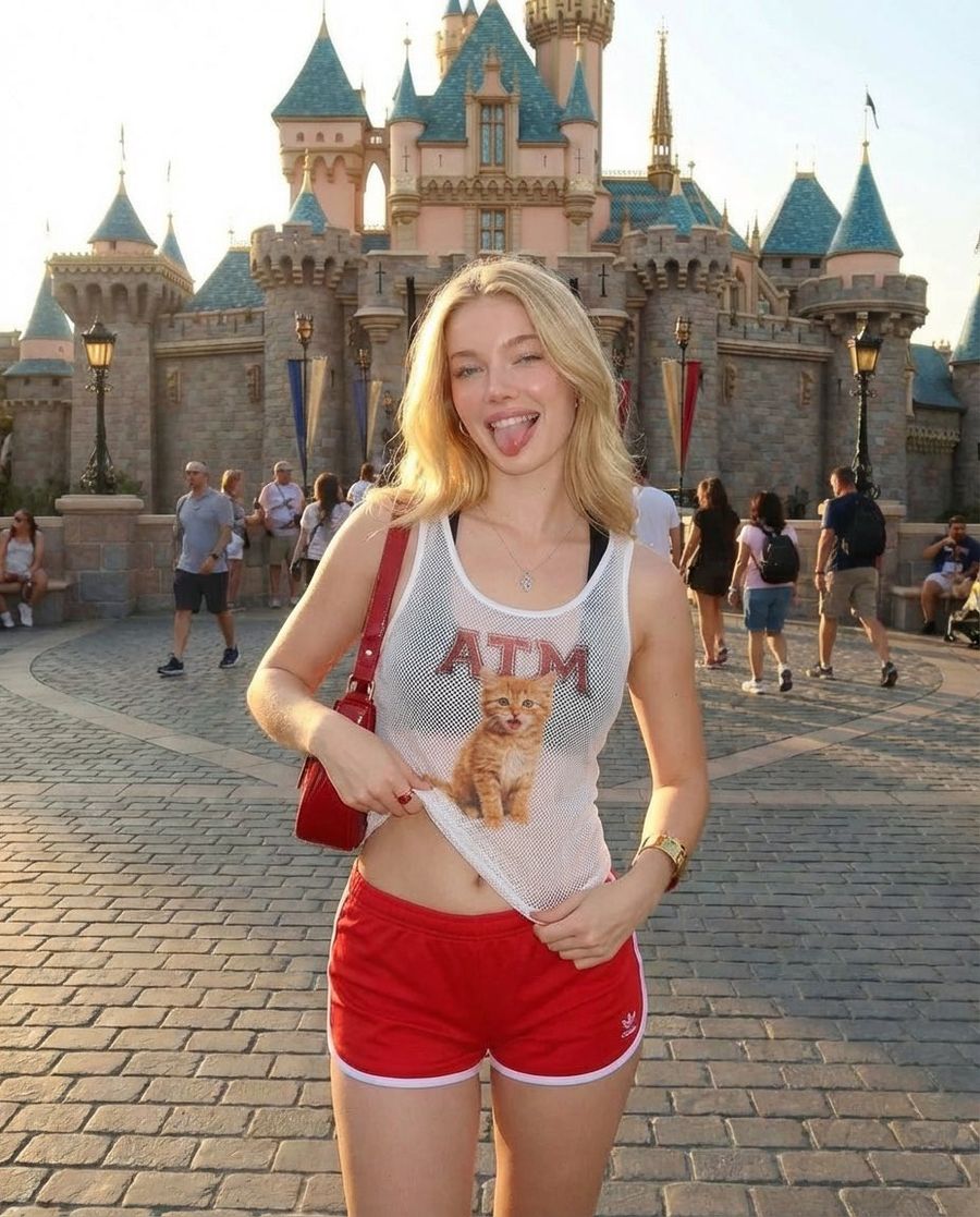 Realistic Photography Of A Woman At A Fairytale Castle — Nano Banana Pro image prompt example
