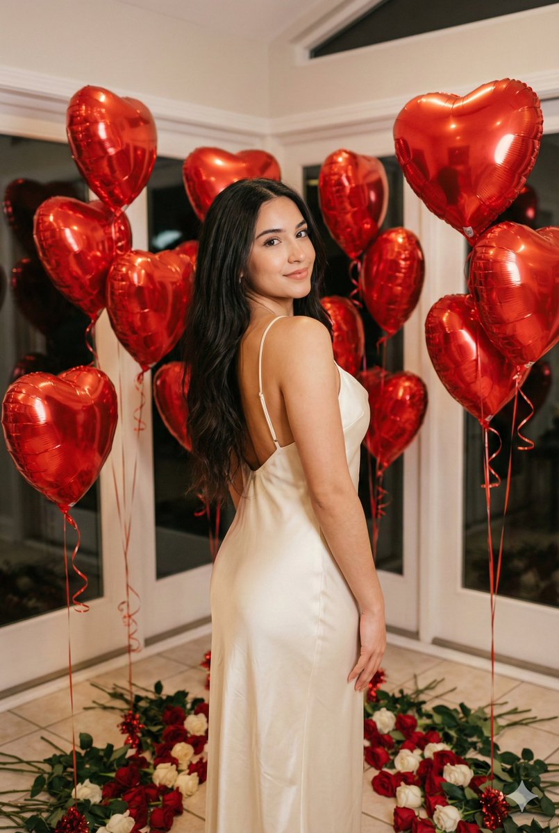Romantic Valentines Day Influencer Portrait — Nano Banana Pro image prompt example